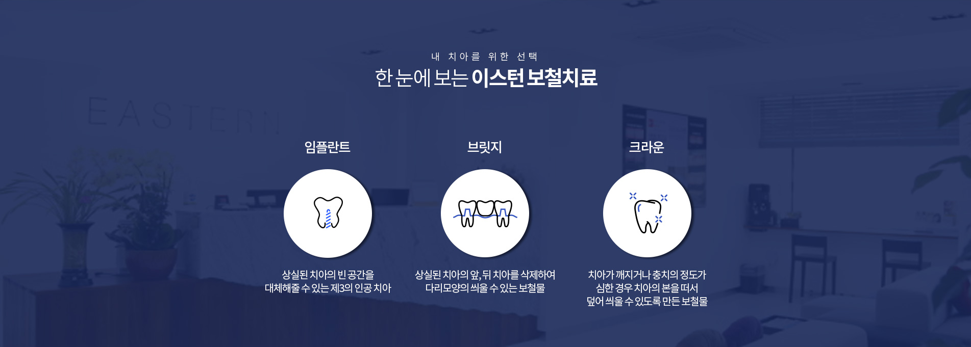 이스턴치과 보철치료 종류